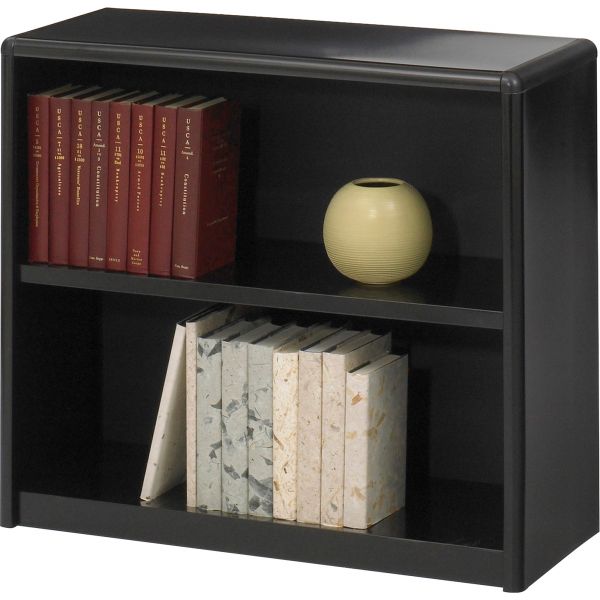 SAF7170BL Safco Value Mate Series Metal Bookcase, Two-Shelf, 31-3/4w x 13-1/2d x 28h, Black
