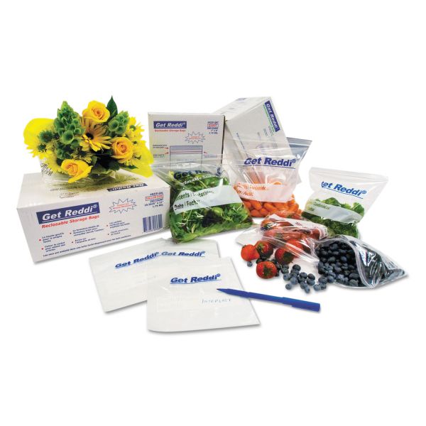 IBSPB100824M Inteplast Group Get Reddi Food & Poly Bag, 10 x 8 x 24, 22-Quart, 0.85 Mil, Clear, 500/Carton