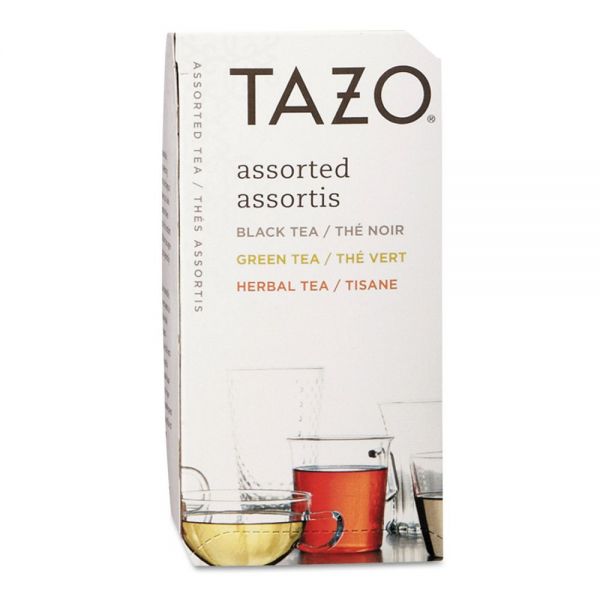 TZO153966 Tazo Assorted Tea Bags, Three Each Flavor, 24/Box