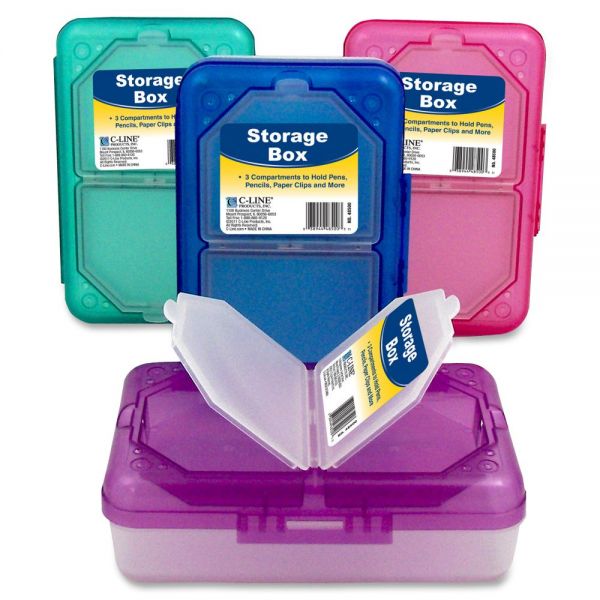 CLI48500 C-Line Products Storage Box, Assorted, 1 Box (Color May Vary)