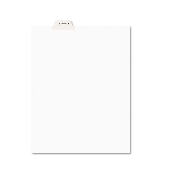 AVE12392 Avery-Style Preprinted Legal Bottom Tab Dividers, Exhibit S, Letter, 25/Pack