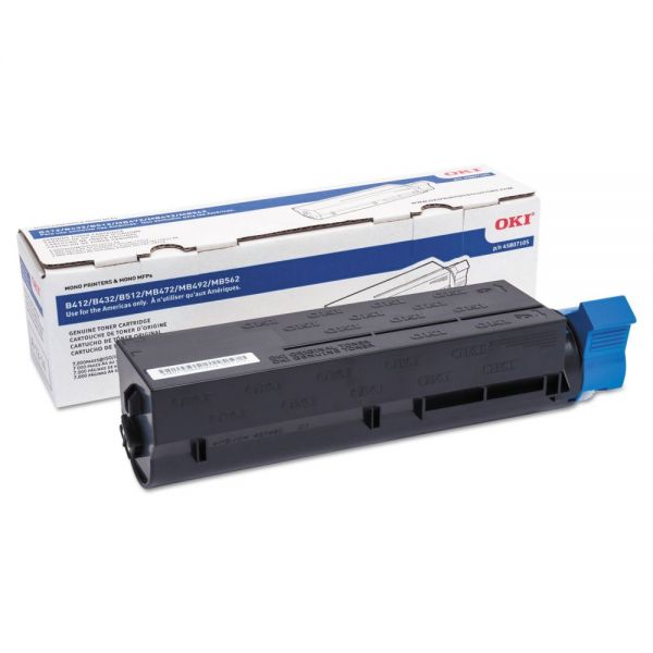 OKI45807105 Oki 45807105 Toner, 7000 Page-Yield, Black