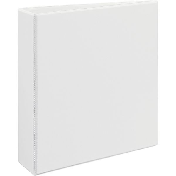 AVE05504 Avery Heavy-Duty Non Stick 3-Ring View Binder, 2" Capacity, Slant Ring, White
