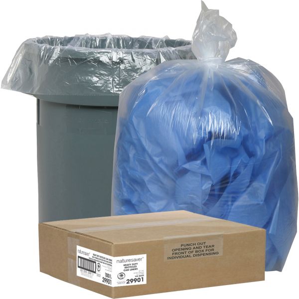 NAT29901 Nature Saver Recycled 45 Gallon Trash Bags
