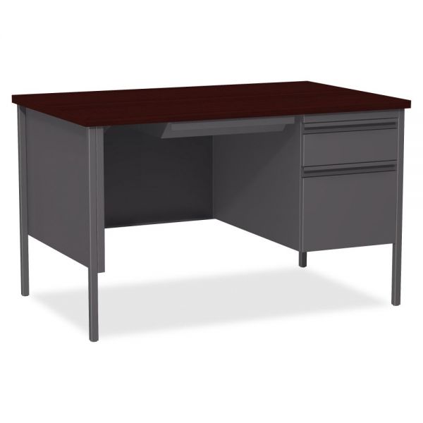 LLR66903 Lorell Fortress Series Right Single-Pedestal Computer Desk