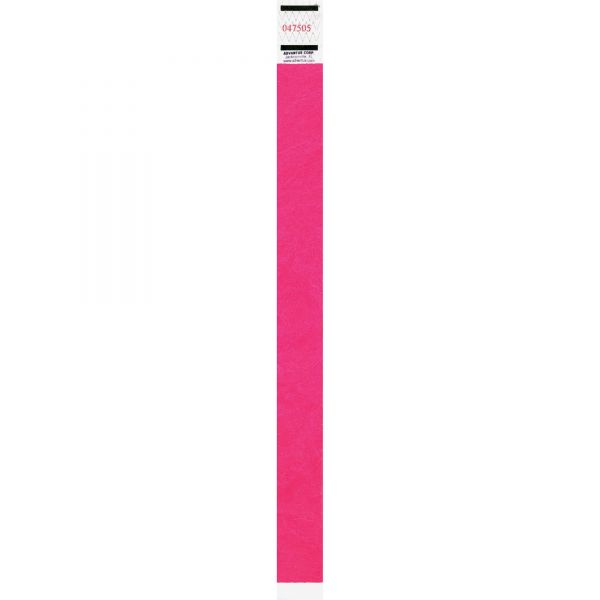 AVT91121 Advantus Crowd Management Wristband, Sequential Numbers, 9 3/4 x 3/4, Neon Pink, 500/PK