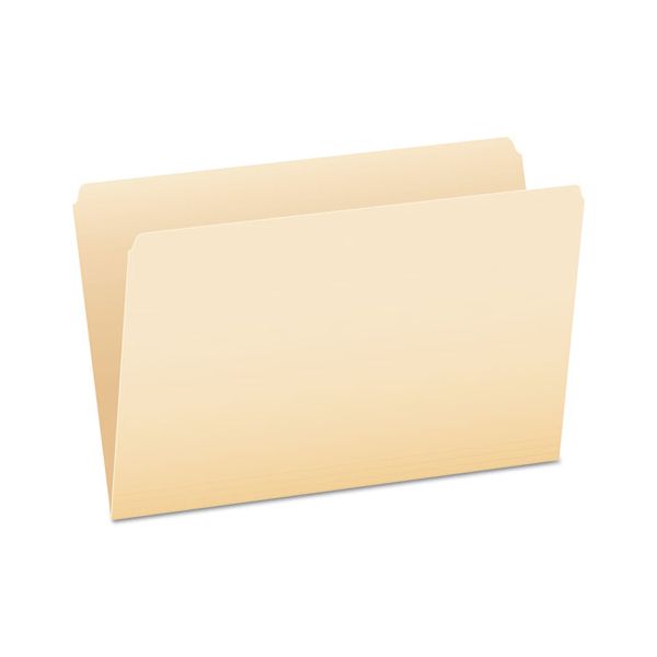 PFX753 Pendaflex File Folders, Straight Cut, Top Tab, Legal, Manila, 100/Box