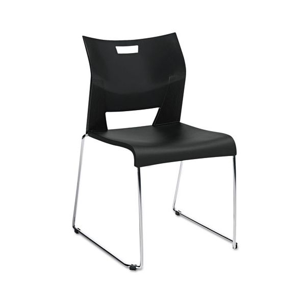 GLB6621CHBLK Global Duet Series Plastic Stacking Chairs