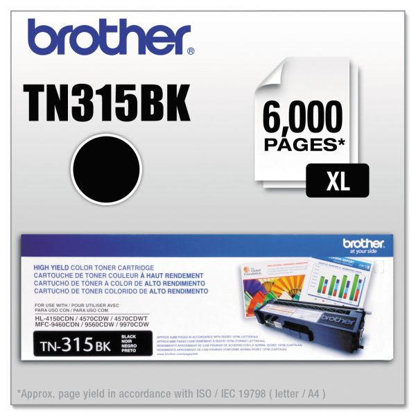 BRTTN315BK Brother TN315BK High-Yield Toner, Black