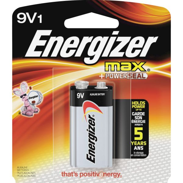 EVE522BPCT Energizer Max Alkaline 9-Volt Battery
