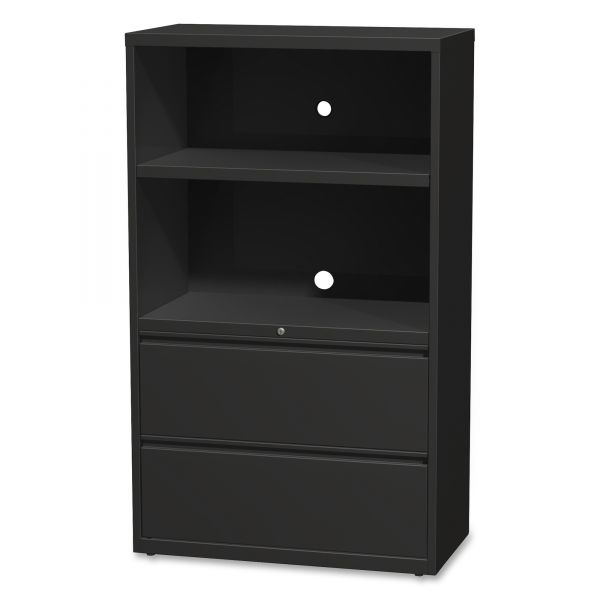 LLR66206 Lorell 2 Drawer Lateral File Cabinet Combo Unit