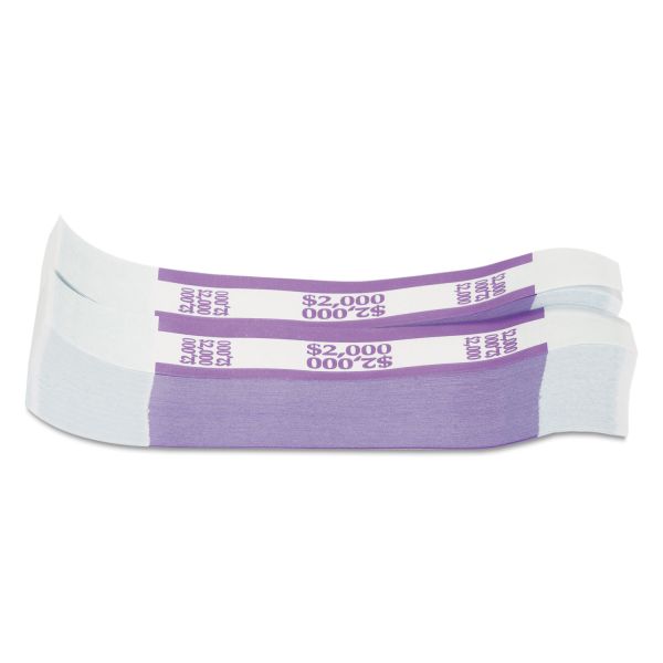 CTX402000 Coin-Tainer Currency Straps, Violet, $2,000 in $20 Bills, 1000 Bands/Pack