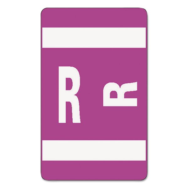 SMD67188 Smead Alpha-Z Color-Coded Second Letter Labels, Letter R, Purple, 100/Pack