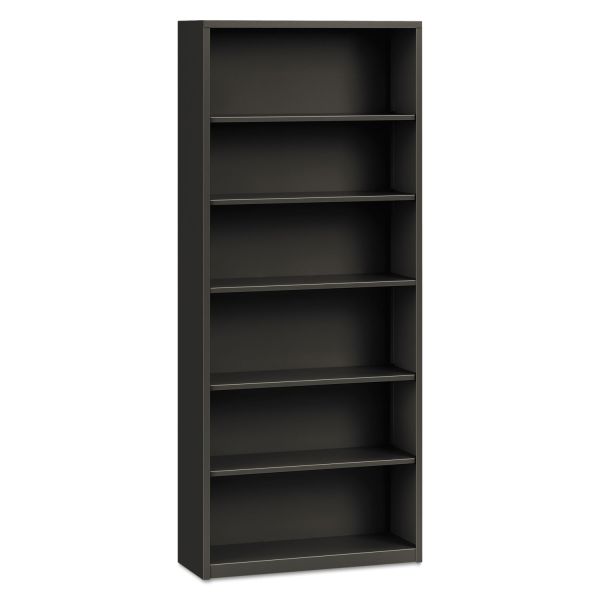HONS82ABCS HON Metal Bookcase, Six-Shelf, 34-1/2w x 12-5/8d x 81-1/8h, Charcoal