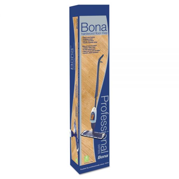 BNAWM710013408 Bona Hardwood Floor Mop, 15" Microfiber Head, 52" Handle, Blue