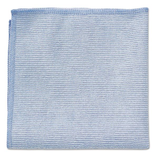RCP1820579 Rubbermaid Commercial Microfiber Cleaning Cloths, 12 x 12, Blue, 24/Pack