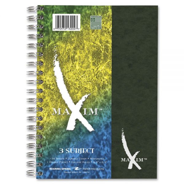 ROA13204 Maxim 3-Subject Notebook