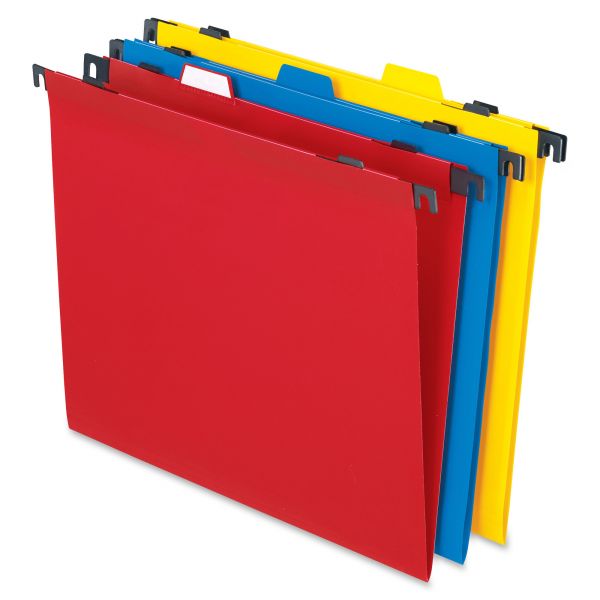 PFX99917 Pendaflex Two-in-One Colored Poly Folders with Built-In Tabs, Letter, Assorted, 10/Pack