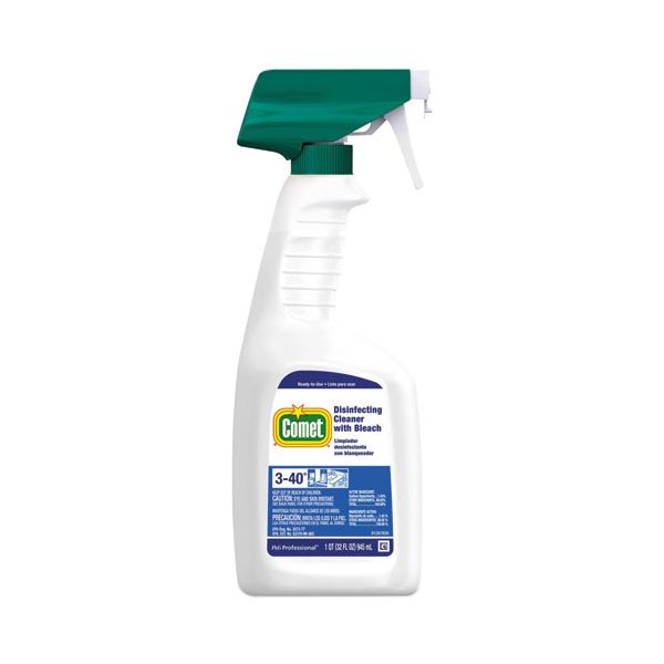 PGC30314CT Comet Disinfecting Cleaner w/Bleach, 32 oz., Plastic Spray Bottle, Fresh Scent, 8/CT