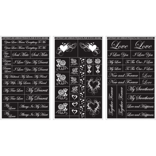 NOTM341658 Rub 'N' Etch Designer Stencils 5"X8" 3/Pkg