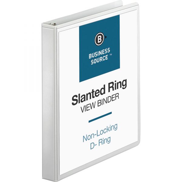 BSN28440 Business Source 1" 3-Ring View Binder
