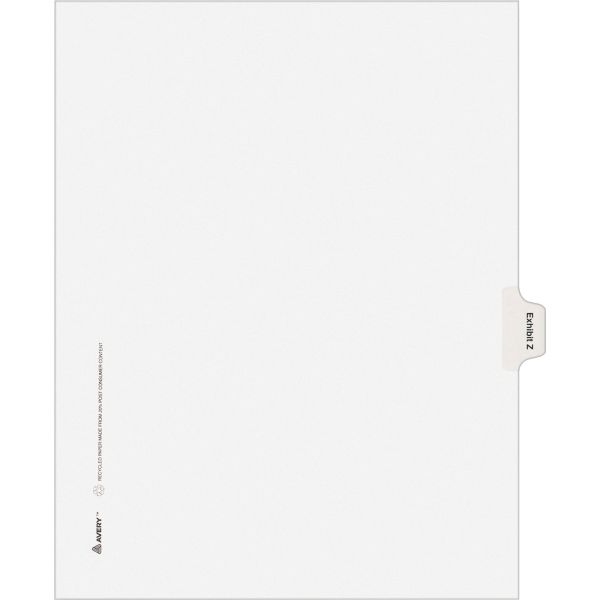 AVE82132 Avery Legal Exhibit Index Dividers