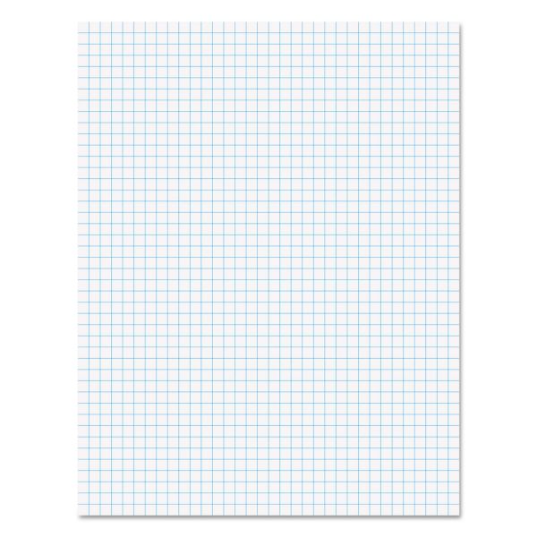 TOP33041 TOPS Quadrille Pads, 4 Squares/Inch, 8 1/2 x 11, White, 50 Sheets