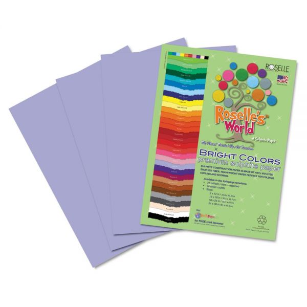 RLP75002 Roselle Premium Sulphite Purple Construction Paper