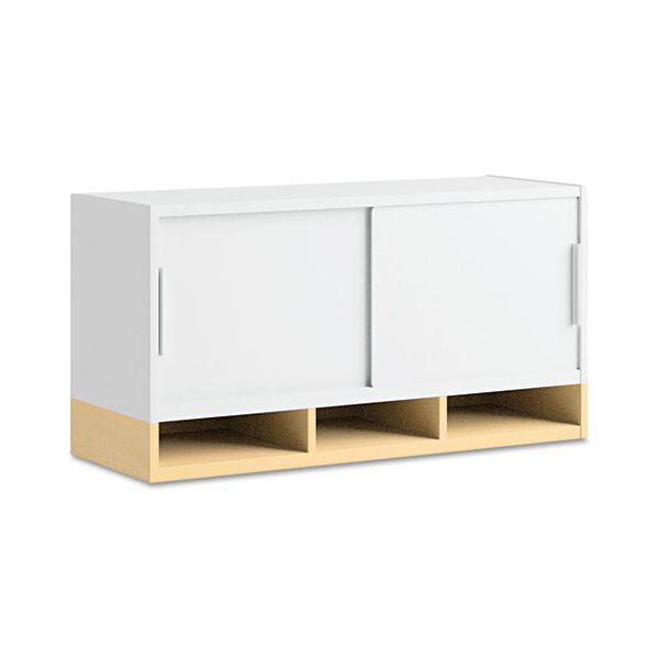 BSH34H36AC Bush Furniture 36"W Overhead with Doors Momentum: White/Natural Maple