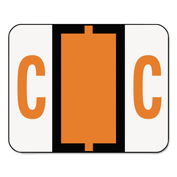 SMD67073 Smead A-Z Color-Coded Bar-Style End Tab Labels, Letter C, Dark Orange, 500/Roll