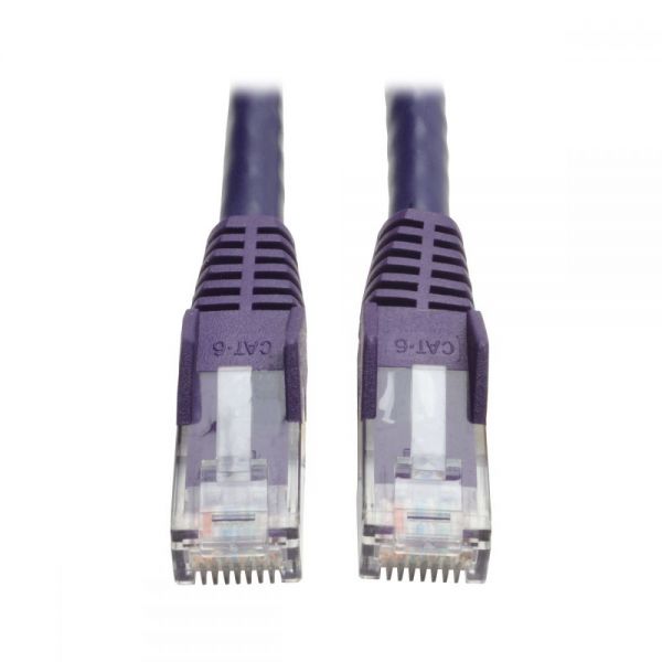 SYNX3295079 Tripp Lite 7ft Cat6 Gigabit Snagless Molded Patch Cable RJ45 M/M Purple 7'