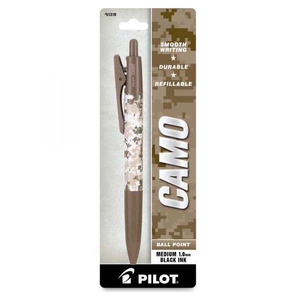 PIL51310 Pilot Camo Marines Refillable Retractable Ballpoint Pen