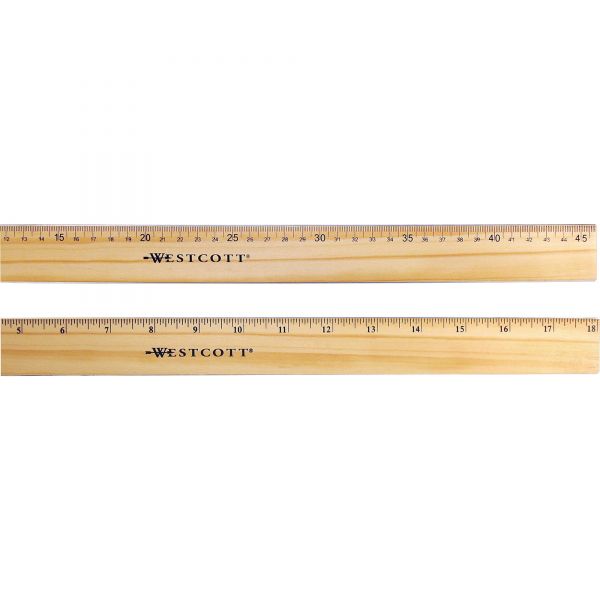 ACM05228 Westcott Flexible Wood/Brass Edge Ruler
