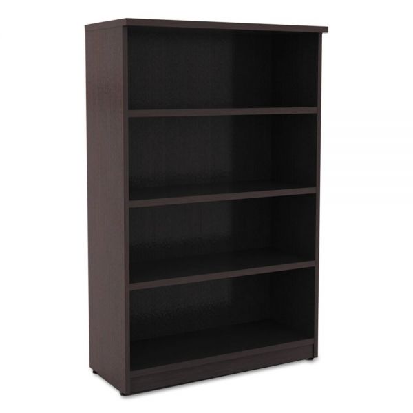ALEVA635632ES Alera Valencia Series Bookcase, Four-Shelf, 31 3/4w x 14d x 55h, Espresso