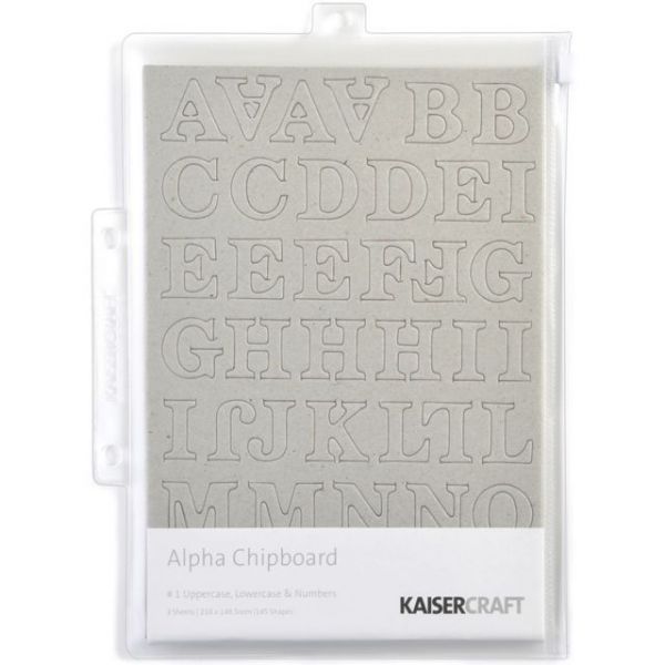 NOTM413297 Chipboard Alphabet #1 8.25"X5.75" Sheets 3/Pkg