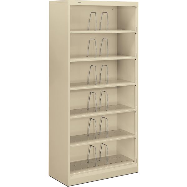 HON626CNL HON 600 Series Steel Open Shelving, Six-Shelf, 36w x 16-3/4d x 75-7/8h, Putty
