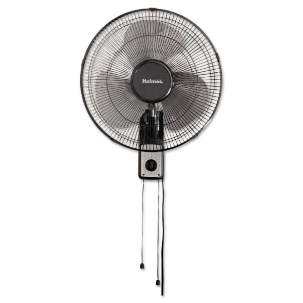 HLSHMF1611AUM Holmes 16" Wall Mount Fan, 3-Speed, Metal, Black
