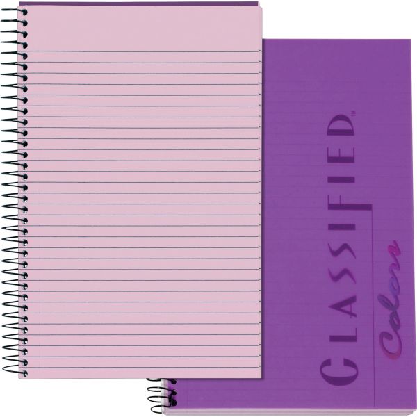 TOP99712 TOPS Color Notebook, Narrow, 8 1/2 x 5 1/2, Orchid, 100 Sheets