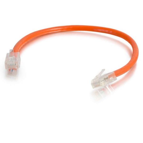SYNX3694373 C2G 6in Cat5e Non-Booted Unshielded (UTP) Network Patch Cable - Orange