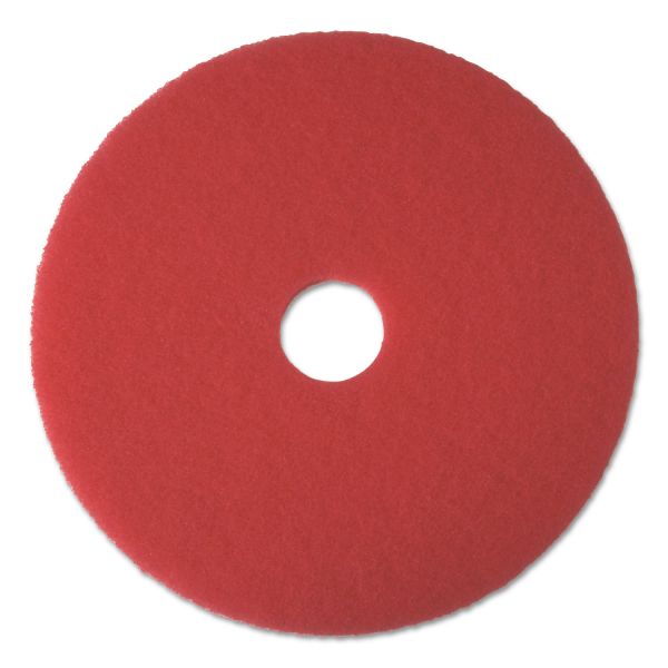 BWK4022RED Boardwalk Standard Burnish/Buffing Floor Pads, 22" Diameter, Red, 5/Carton