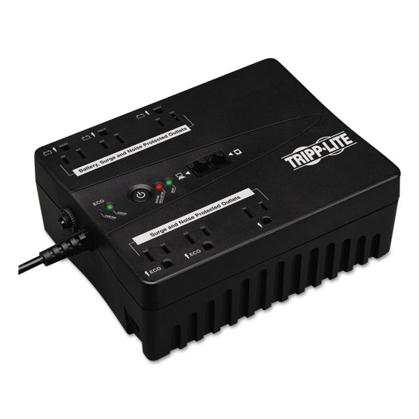 TRPECO350UPS Tripp Lite ECO350UPS Desktop UPS System, 6 Outlets, 350 VA, 420 J