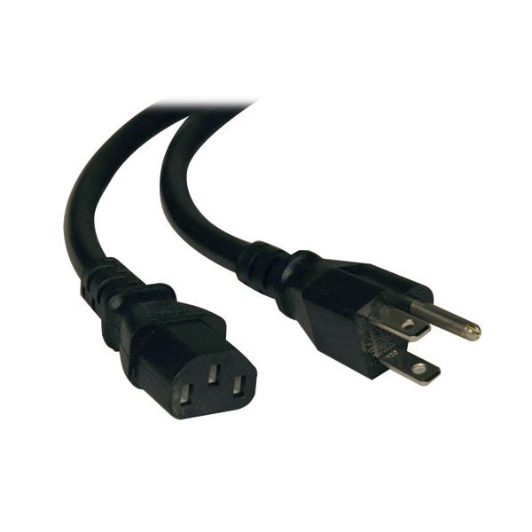 SYNX3852846 Tripp Lite Heavy-Duty Computer Power Cord, 14AWG 15A (NEMA 5-15P to IEC-320-C13) 12-ft.