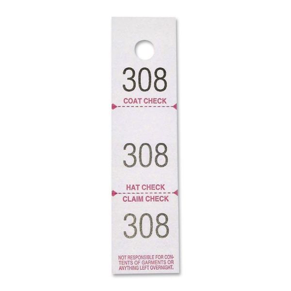 SPR99300 Sparco Three Part Coat Check Tickets