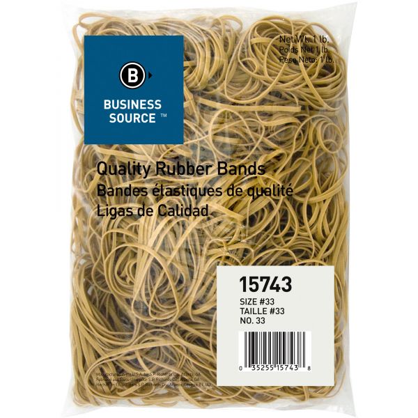 BSN15743 Business Source #33 Rubber Bands (1 lb)