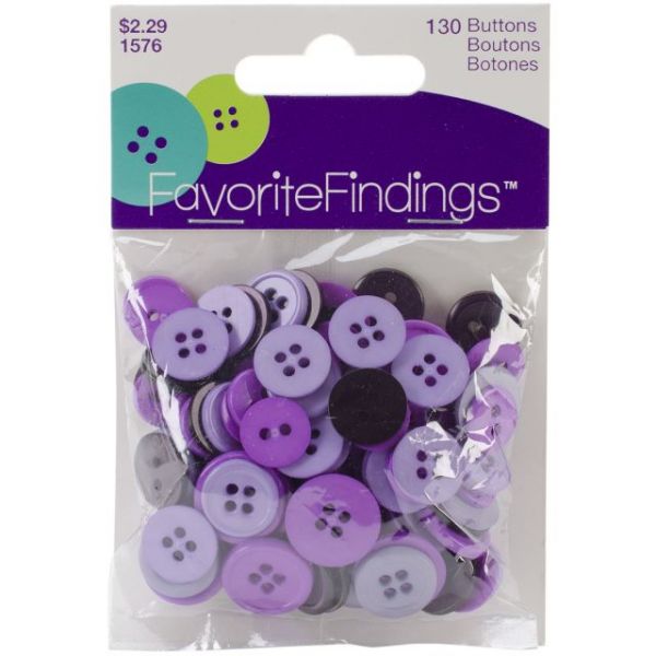 NOTM158628 Favorite Findings Buttons 130/Pkg