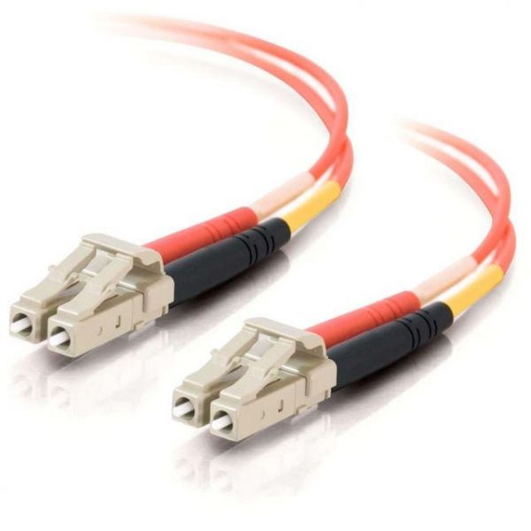 SYNX2044921 1m LC-LC 50/125 OM2 Duplex Multimode Fiber Optic Cable (Plenum-Rated) - Orange