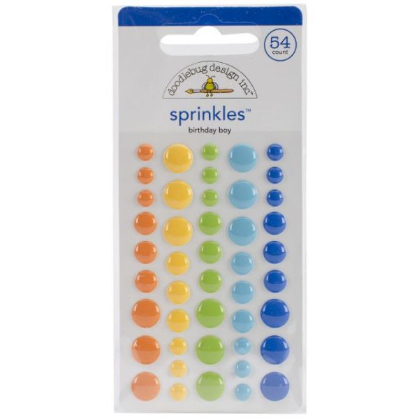 NOTM323887 Hip Hip Hooray Sprinkles Glossy Enamel Stickers 45/Pkg