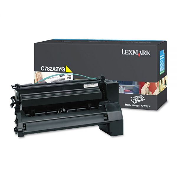 LEXC782X2YG Lexmark C782X2YG Yellow Extra High Yield Toner Cartridge