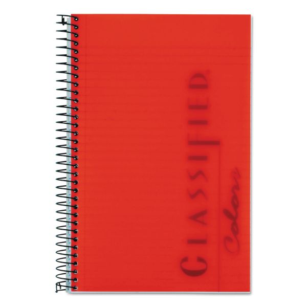 TOP73505 TOPS Color Notebook, Red Cover, 8 1/2 x 5 1/2, White, 100 Sheets