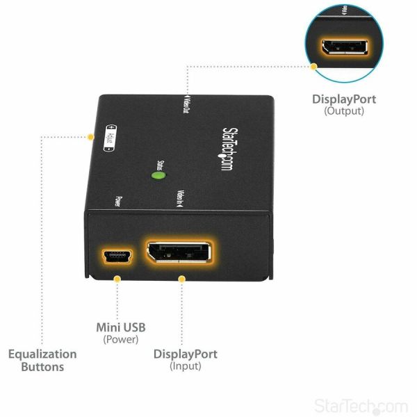 StarTech DisplayPort Signal Booster, DisplayPort Extender, DP Video ...